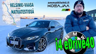 BMW i4 eDrive 40 matka-ajossa - ajomukavuutta ja toimintamatkaa!