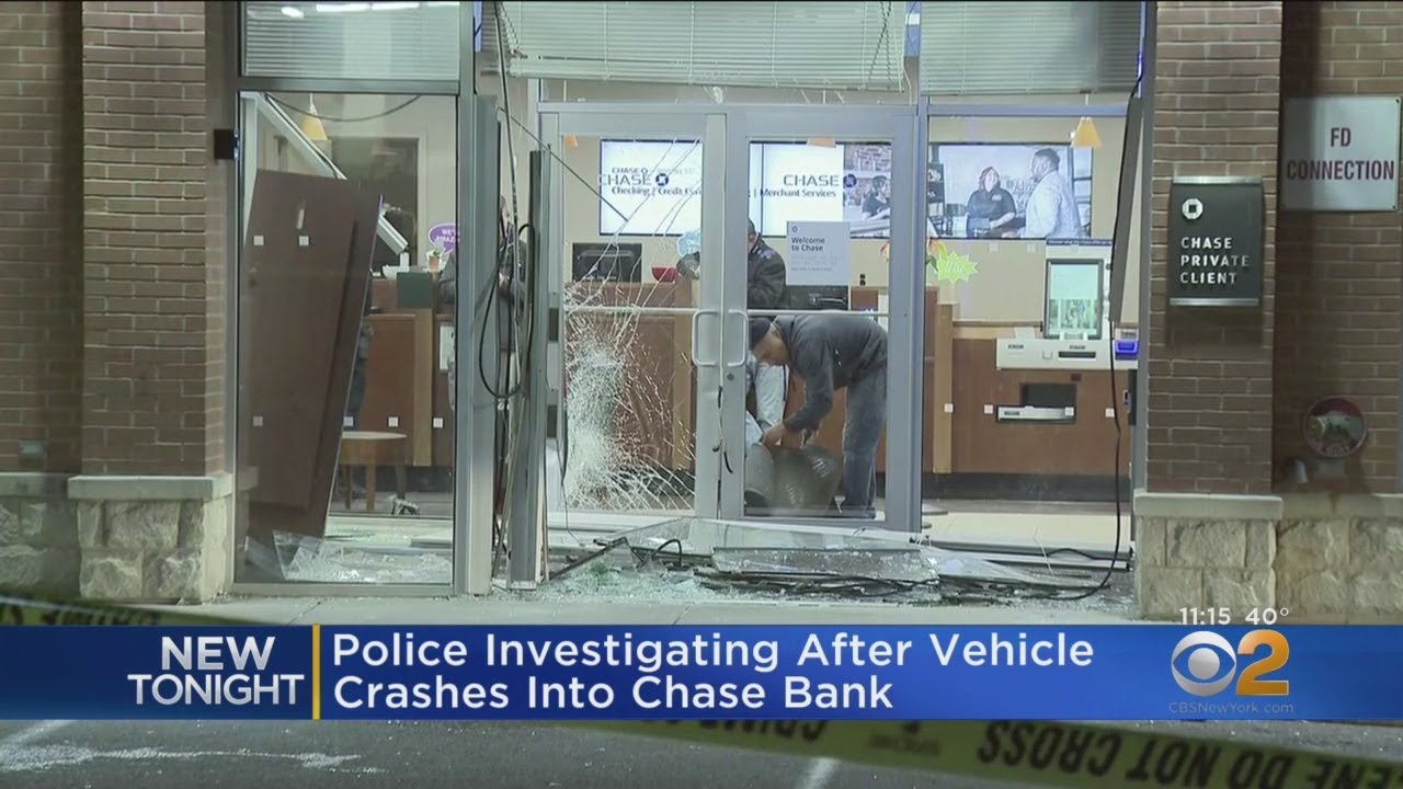 Police Investigating After Vehicle Crashes Into Chase Bank - YouTube