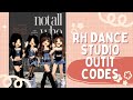 RH DANCE STUDIO OUTFIT CODES  ROBLOX  (PART 28)