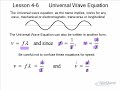 physics 20 unit 4 lesson 6 universal wave equation