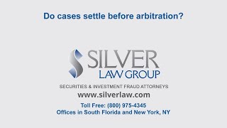 Do cases settle before arbitration?