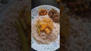 ചോർ സാമ്പാർ ബീഫ്‌കറി അച്ചാർ😋 #foodie #shortvideos #trending