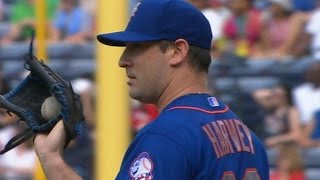 NYM@ATL: Harvey strikes out five in 6 2/3 innings