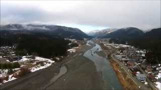 【雲シリーズ】市境「葛川は晴れ、朽木は雪雲」　dji drone