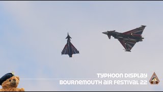 Bournemouth Air Festival RAF Typhoon Display 2022 'Anarchy1' Blackjack ZJ914 - Thursday