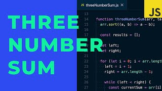Three number sum | Algorithm | Interview question | Javascript