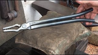 Hand Forging Serrated Jaw Tongs