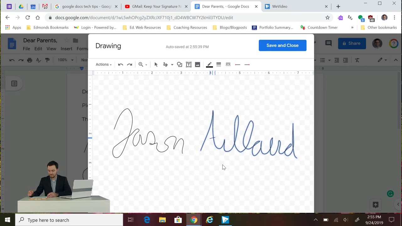 Google Docs Signature Template