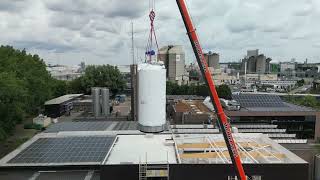 Bio Base DEMO: Installation 35m3 feed tank for 75m3 bioreactor