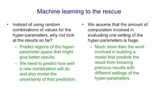 OPTIONAL Bayesian optimization of hyper parameters 76 Machine Learning