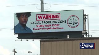 Billboard near 17th and I-135 raises awareness about racial profiling