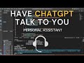 Python Tutorial - Use ChatGPT API With Text-To-Speech! (Personal Assistant)