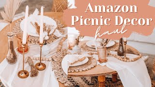 *AMAZON* PICNIC DECOR HAUL | five affordable boho decor finds for luxury picnics