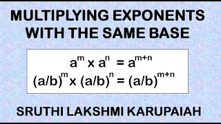 Laws of Exponents - Multiplying exponents with the same base | Exponent Rules Part 1 | Algebra