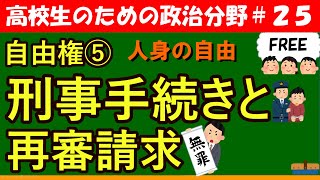 【高校生のための政治・経済】刑事手続きと再審請求#25