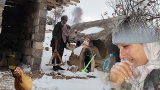 Severe winter blizzard: the challenges and painful life of Hagar and her sons in the winter season🥶🥹