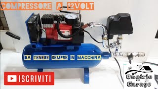 Mini compressore da viaggio fai da te a 12 v con compressore 