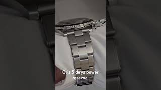 Oris in house movement with 5 days power reserve great value piece.