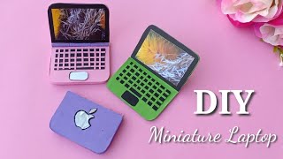 DIY Realistic Paper Mini Laptop / DIY Miniature Laptop / Dollhouse