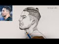 Drawing of Easy Cristiano Ronaldo / Draw Cr7 Football Player From Qatar World Cup / Ronaldo Drawing