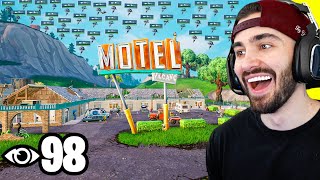 I Got 100 Players to Only Land at the MOTEL for the First Time Ever! (crazy ending)