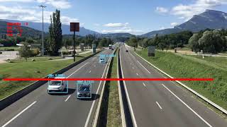 Vehicle Counting using YOLO v3 and OPENCV and PYTHON On the Road Example 01