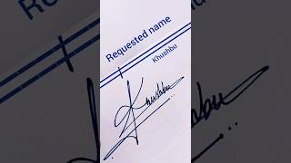 Khushbu name signature|Sign of letter \