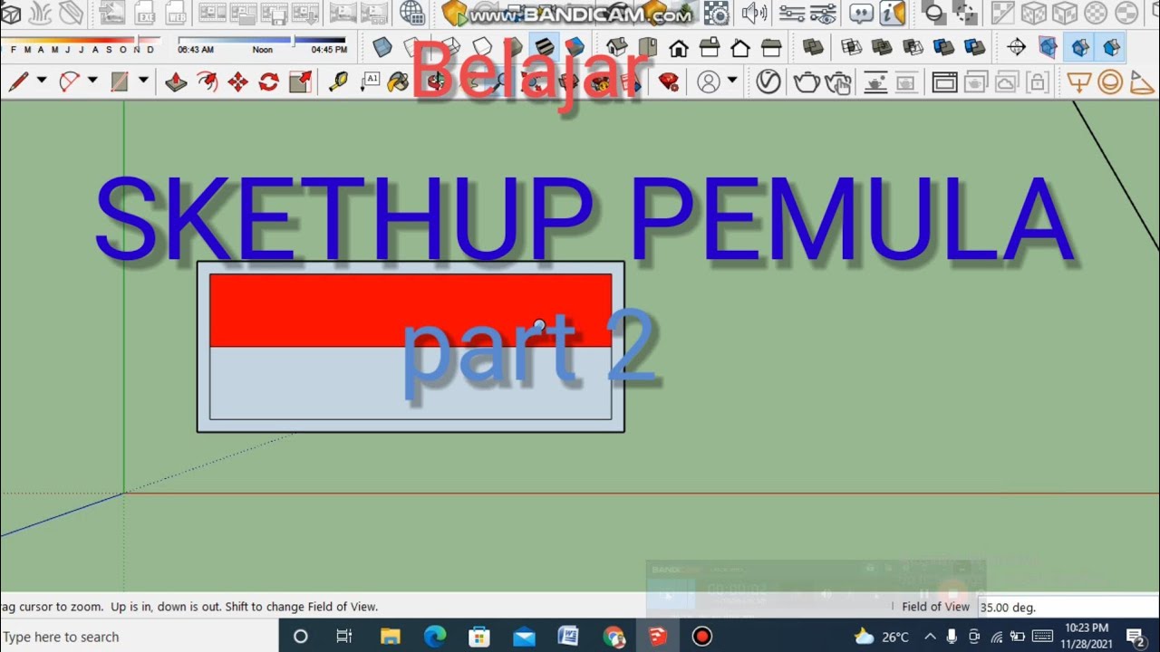 BELAJAR SKETCHUP PEMULA PART 2 - YouTube