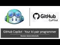 GitHub Copilot · Your AI pair programmer (demo)