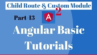 angular 2: child route & custom module