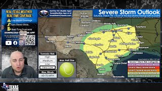 Texas Severe Storm Risk Tonight | Hail, Tornado Threat & Weekend Rain Forecast