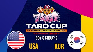 2024 TARO CUP U12國際少年籃球邀請賽丨男子組丨USA vs KOR