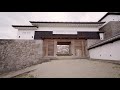 jg☆☆4k 福島 桜の白河小峰城 史跡 hirakawa komine castle in sakura season historic site