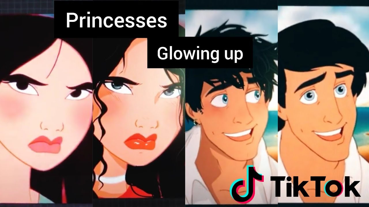 Compilation Painting TIK TOK|Disney Princesses And Princes Glow Up ...