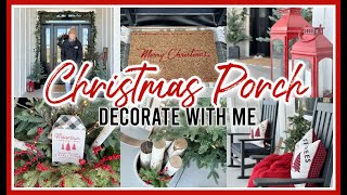 CHRISTMAS FRONT PORCH 2023 DECORATE WITH ME | OUTDOOR CHRISTMAS DECORATING IDEAS