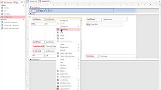 Access 2016 - create form and customize