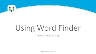 How To | Use Word Finder on Your Unity AAC App