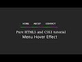 Awesome Css Menu Hover Effect - Html5 Css3 Hover Effect Tutorial