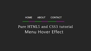 Awesome Css Menu Hover Effect - Html5 Css3 Hover Effect Tutorial