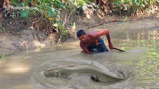 বোয়াল মাছ শিং মাছ শোল মাছ বাইলা মাছ ধরার সেরা মুহূর্ত||Unbelievable Patan Fish Catching in Canal