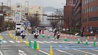 2025.2.16トップ選手20キロ通過の様子  北九州マラソン2025