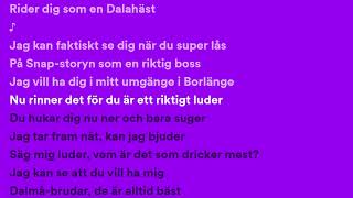 RID MIG SOM EN DALAHÄST (Lyrics)