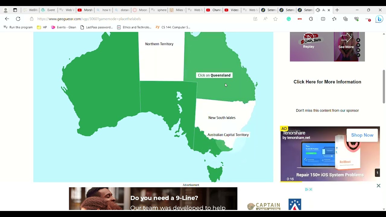 Seterra (Geoguessr Version) Australia: States And Territories (Web) In ...