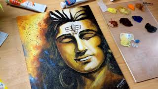 Mahadeva painting | Acrylic on Canvas | Lord Shiva Painting 🙏