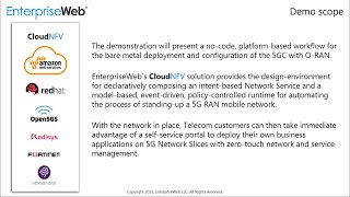 DEMO: CloudNFV - Programmable 5G & Open RAN infrastructure