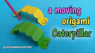 How to make a paper MOVING Caterpillar - Fun & Easy Origami