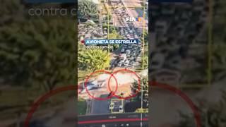 Avioneta se estrella en vehículos en concurrida avenida de São Paulo