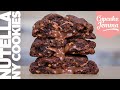 NUTELLA filled Chunky New York Cookies Recipe | Cupcake Jemma