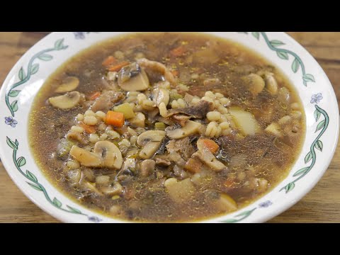 Easy recipe for mushroom barley soup