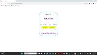 Create an alarm clock. Use ONLY vanilla javascript no libraries or frameworks allowed for Javascript
